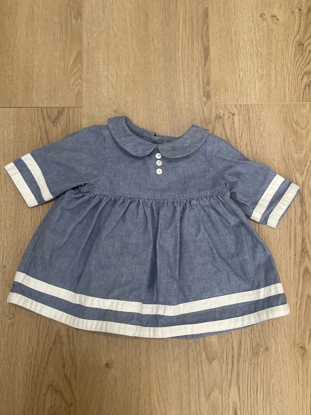 Baby GAP Blue Dress with White Trim (newborn)